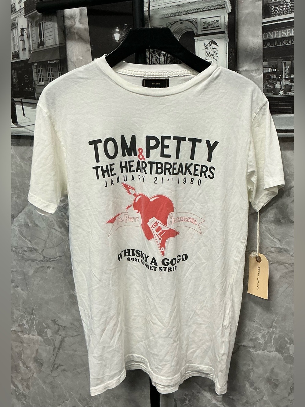 Tom Petty & The Heartbreakers White Graphic Short-Sleeve Tee PR27-10